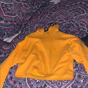 Yellow Crop Hoodie